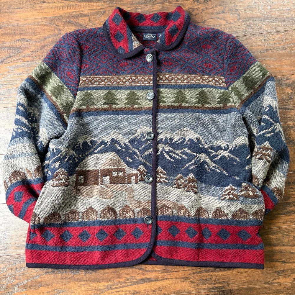 Vintage Wool Blend Mountain Cabin Western Jacket - Picture 13 of 13
